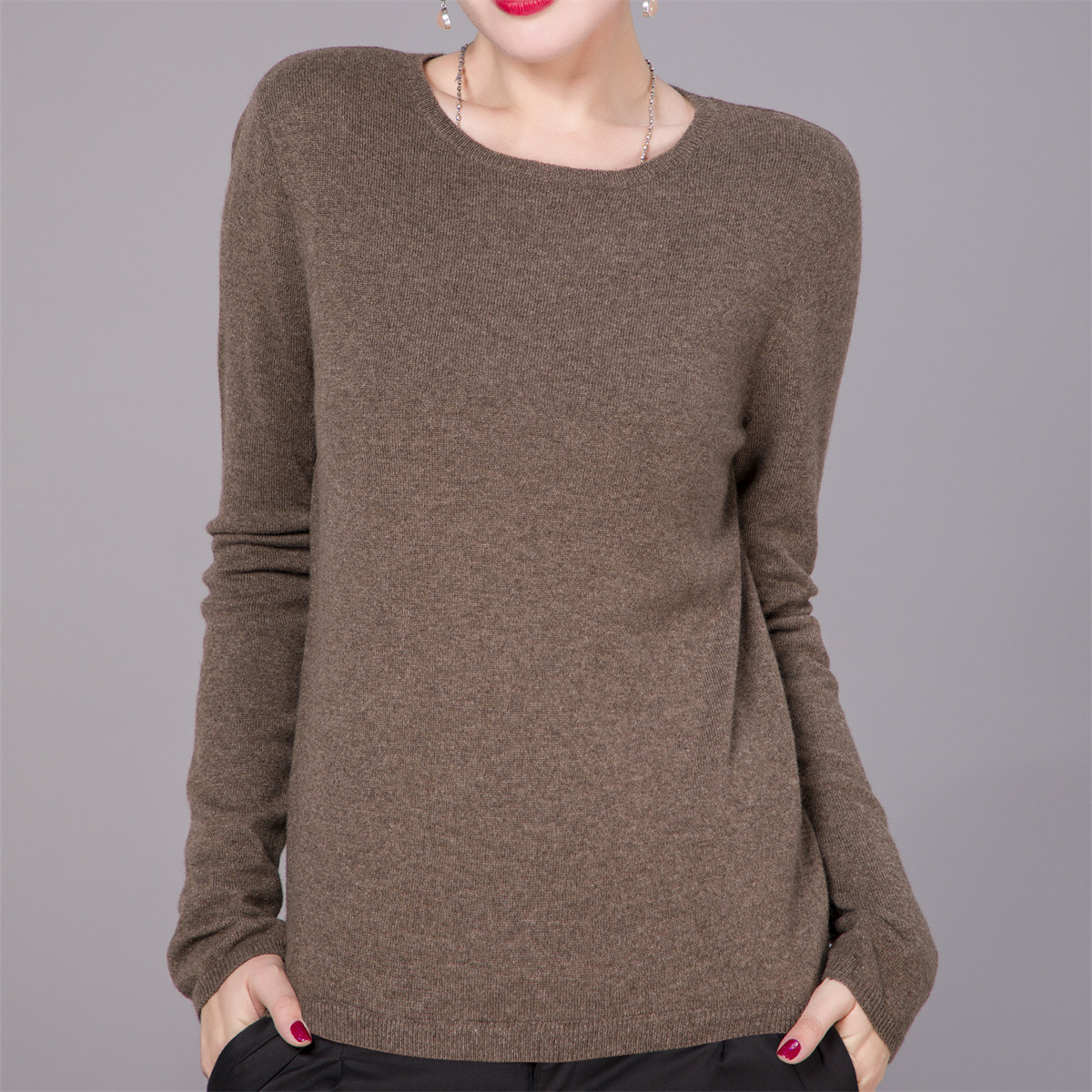 crew neck cashmere sweater