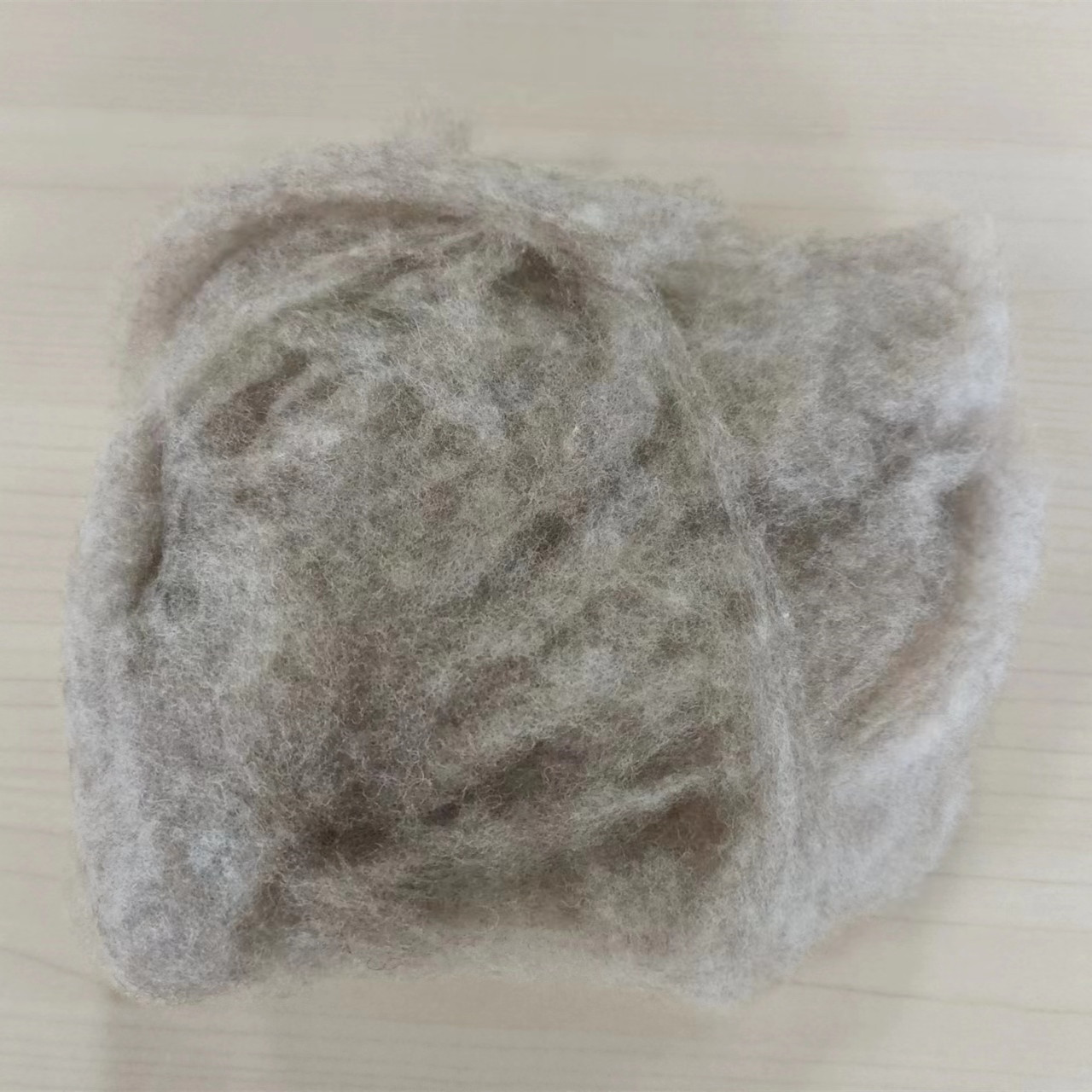 combed sheep wool brown