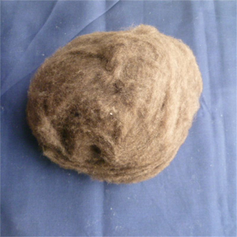 dehaired yak wool brown